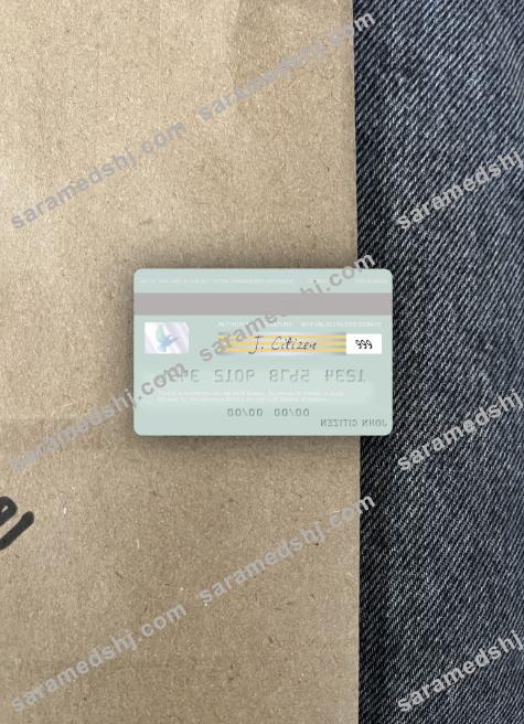 Slovakia VÚB Banka visa debit card photolook back